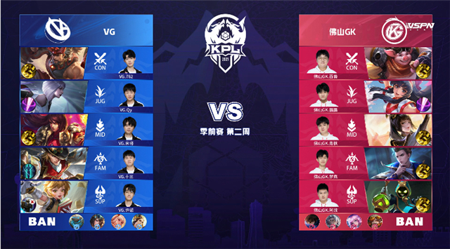 03月19日 2021年KPL春季赛 季前赛 GK vs VG 全场录像
