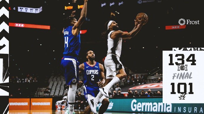 03月25日 NBA常规赛 快船vs马刺 全场录像