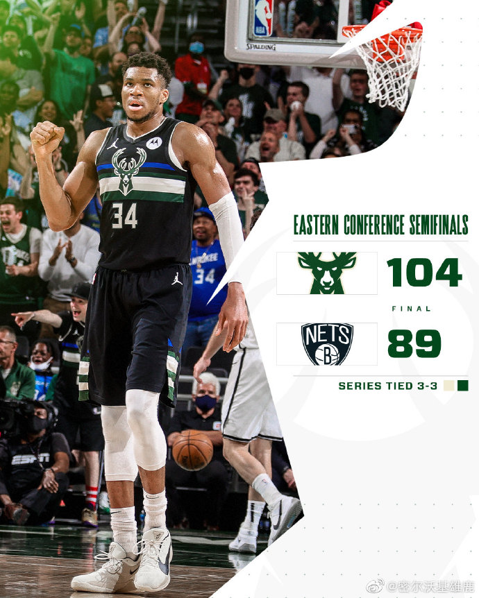 06月18日 NBA东部半决赛G6 篮网vs雄鹿 全场录像