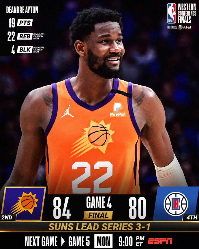 06月27日 NBA西部决赛4 太阳vs快船 全场录像