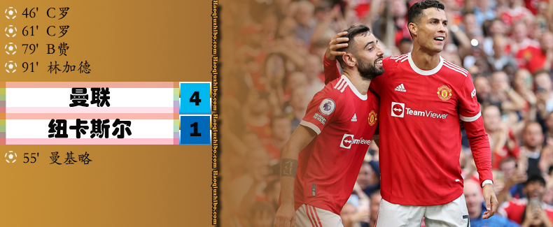 英超第4轮 曼联 4 - 1 纽卡斯尔