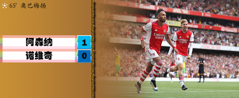 英超第4轮 阿森纳 1 - 0 诺维奇