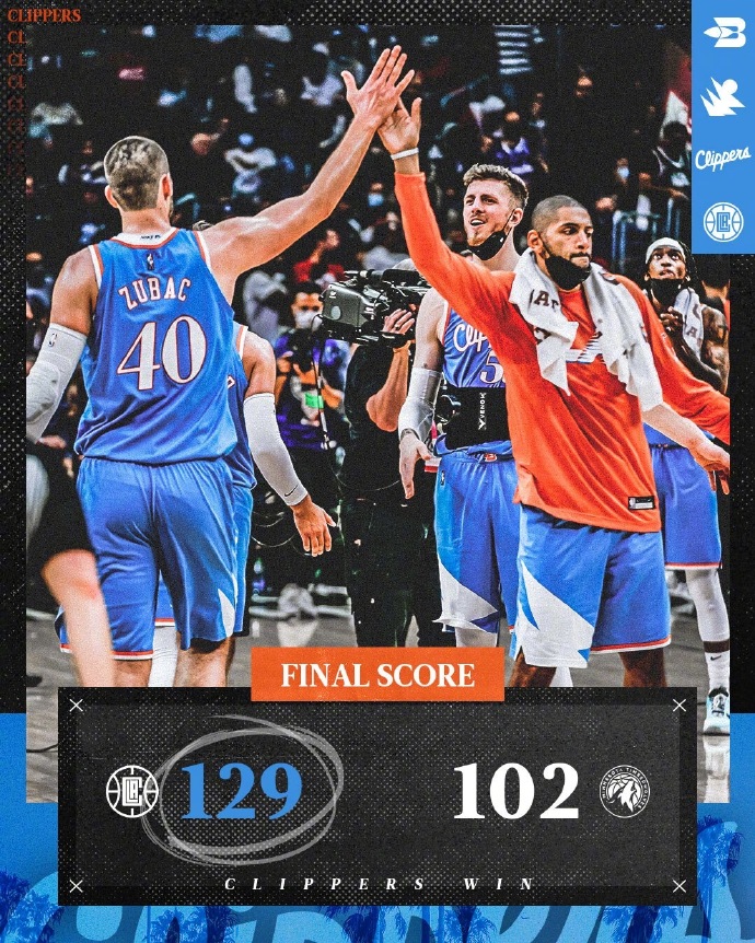 11月14日 NBA常规赛 森林狼vs快船 全场录像
