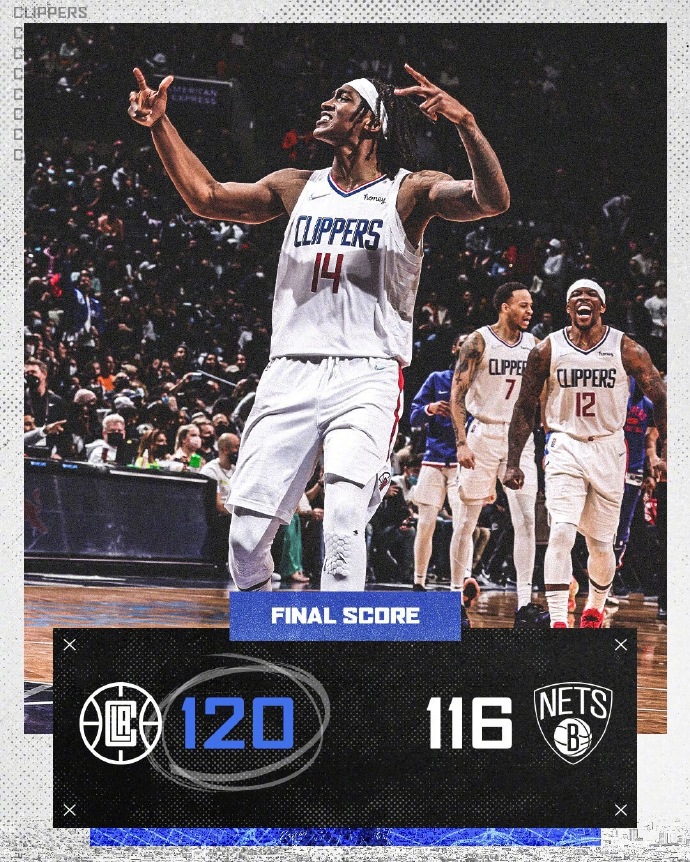 01月02日 NBA常规赛 快船vs篮网 全场录像