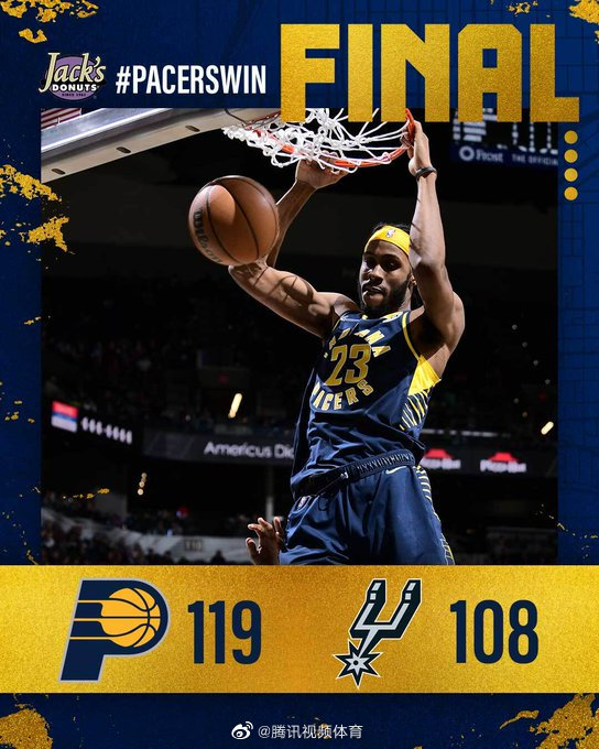 03月13日 NBA常规赛 步行者vs马刺 全场录像