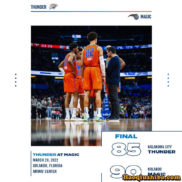 03月21日 NBA常规赛 雷霆vs魔术 全场录像