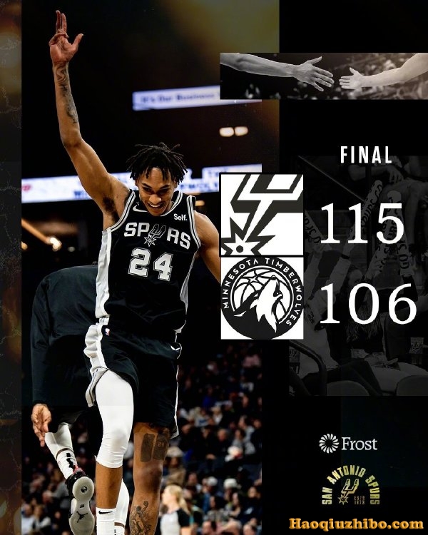 10月25日 NBA常规赛 马刺vs森林狼 全场录像