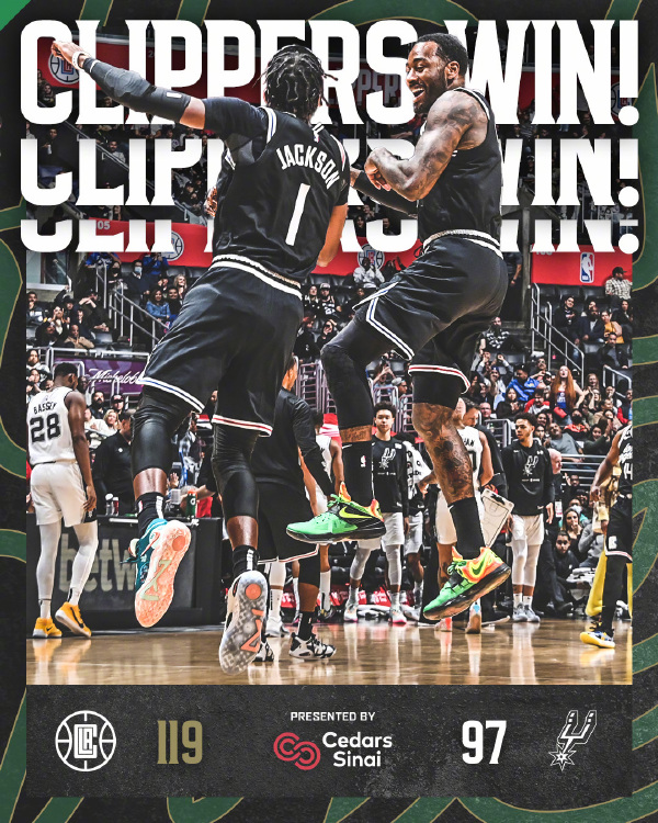 11月20日 NBA常规赛 马刺vs快船 全场录像