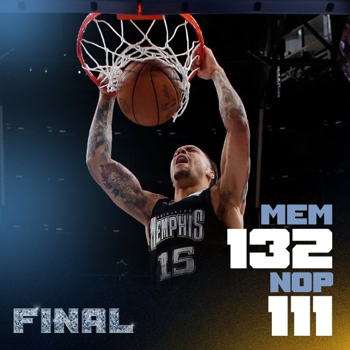 11月26日 NBA常规赛 鹈鹕vs灰熊 全场录像
