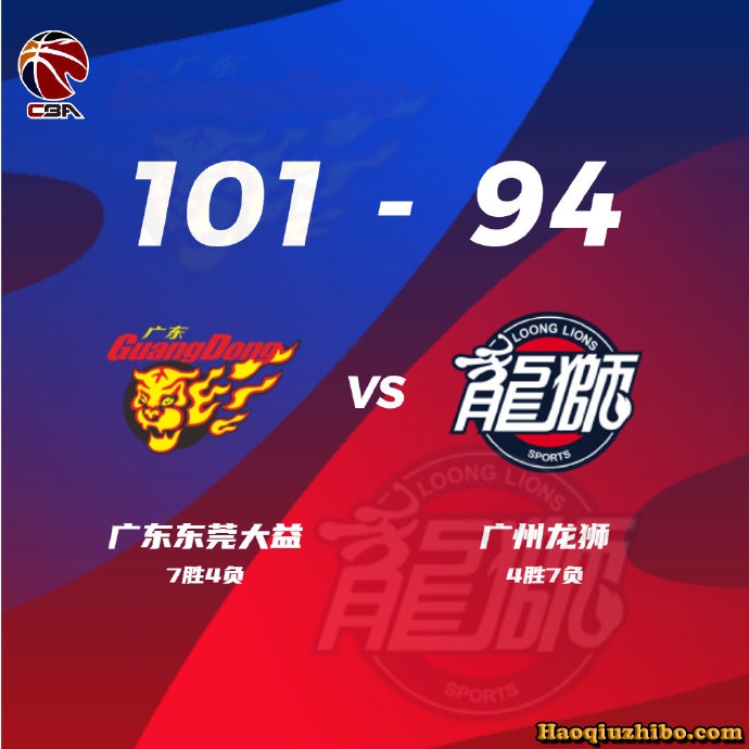 12月10日 CBA常规赛 广东vs广州 全场录像