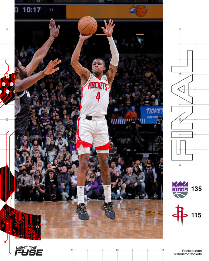 01月12日 NBA常规赛 火箭vs国王 全场录像