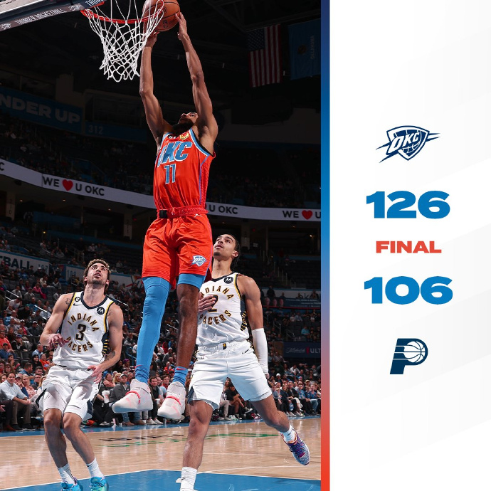 01月19日 NBA常规赛 步行者vs雷霆 全场录像