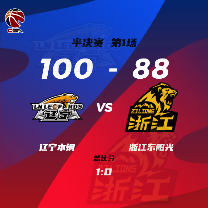 04月26日 CBA季后赛半决赛G1 辽宁vs广厦 全场录像