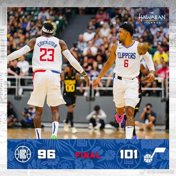10月09日 NBA季前赛 爵士vs快船 全场录像