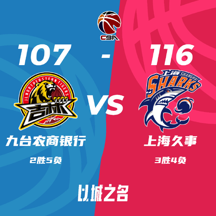 11月07日 CBA常规赛 吉林vs上海 全场录像