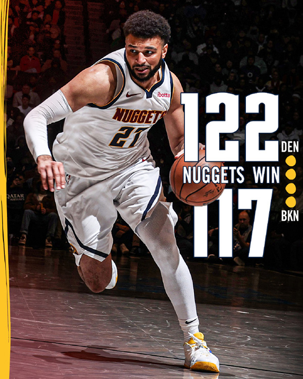 12月23日 NBA常规赛 掘金vs篮网 全场录像