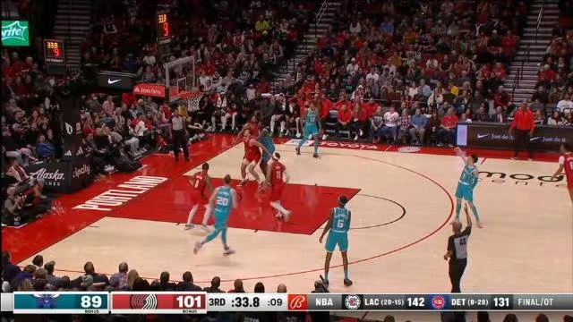 2022.12.27NBA全场录像回放 黄蜂vs开拓者